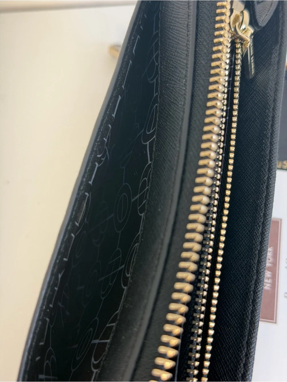 Henri Bendel Military Patches Saffiano Leather Zippy Wallet Rare Limited